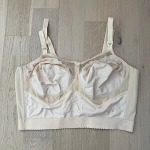 Goddess Womens Longline Bra Sz 50C Beige GD1304 Full Coverage Soft Cup Plus Size